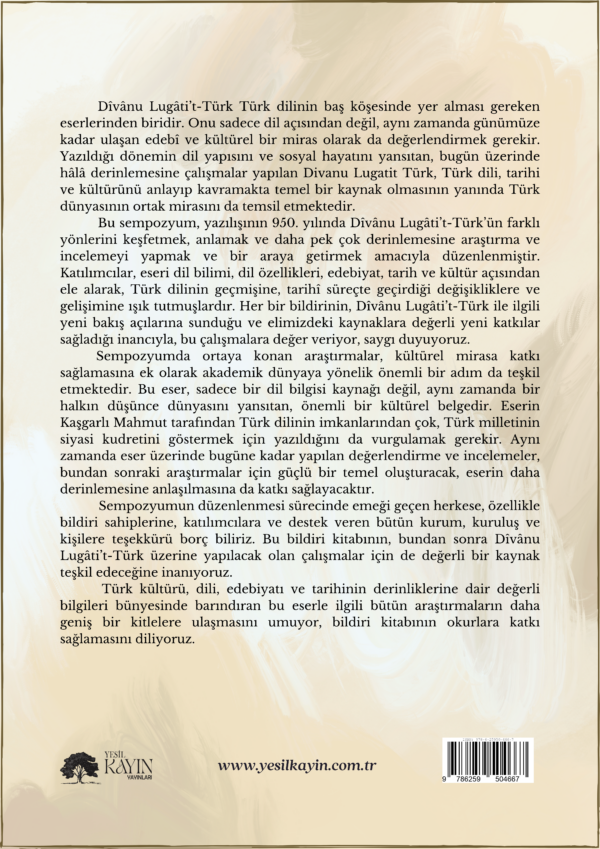 Yazılışının 950. Yılında Uluslararası Dîvânu Lugâti’t-Türk ve Türk Dünyası Sempozyumu (04-06.12.2024) Bildiri Kitabı